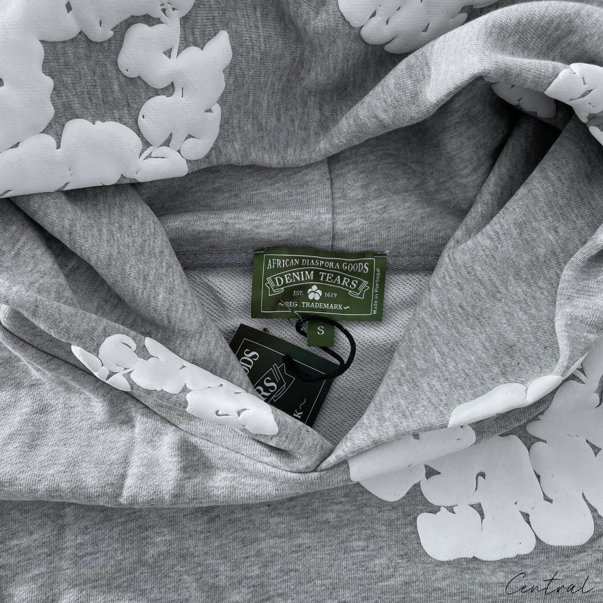 DENIM TEARS THE COTTON WREATH HOODIE Gray