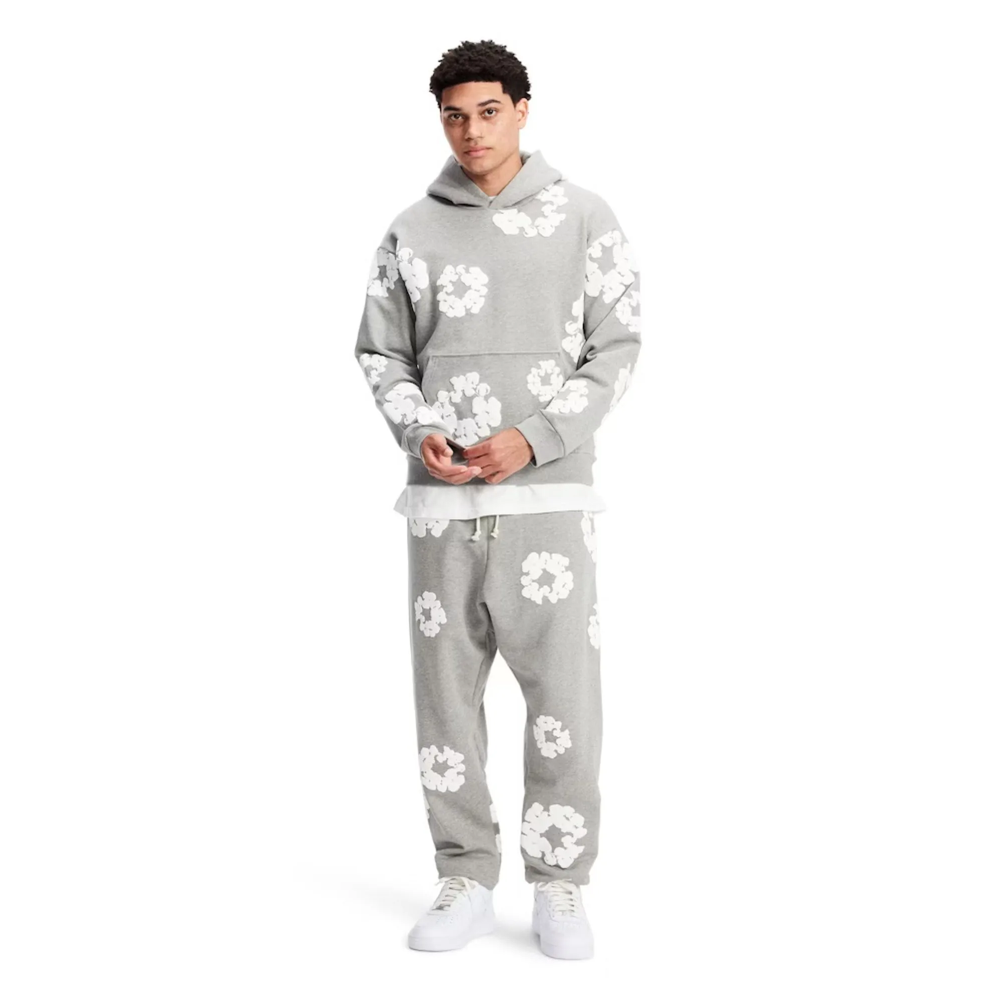 DENIM TEARS THE COTTON WREATH HOODIE Gray