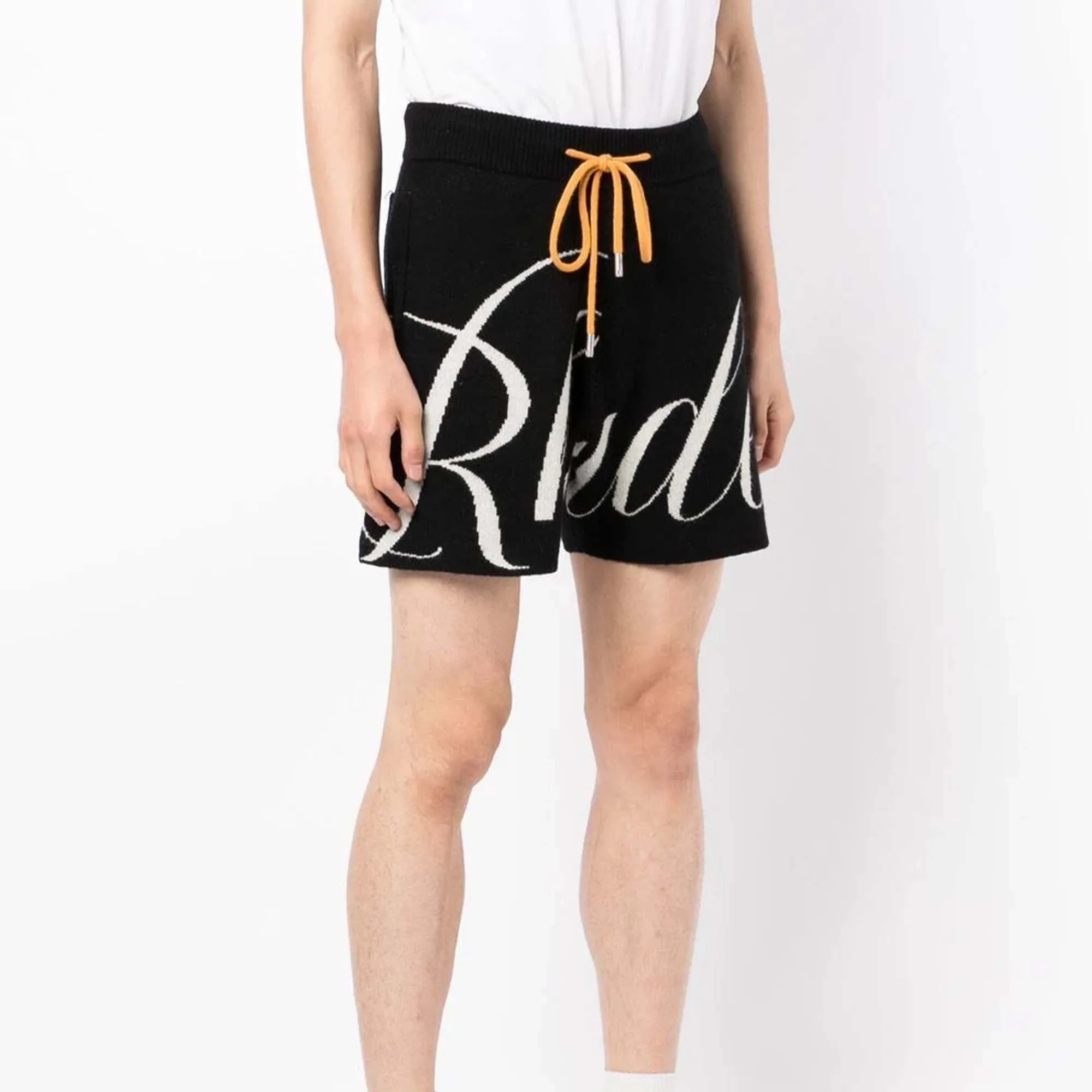 Rhude Knit Logo Short 'Black/Creme'