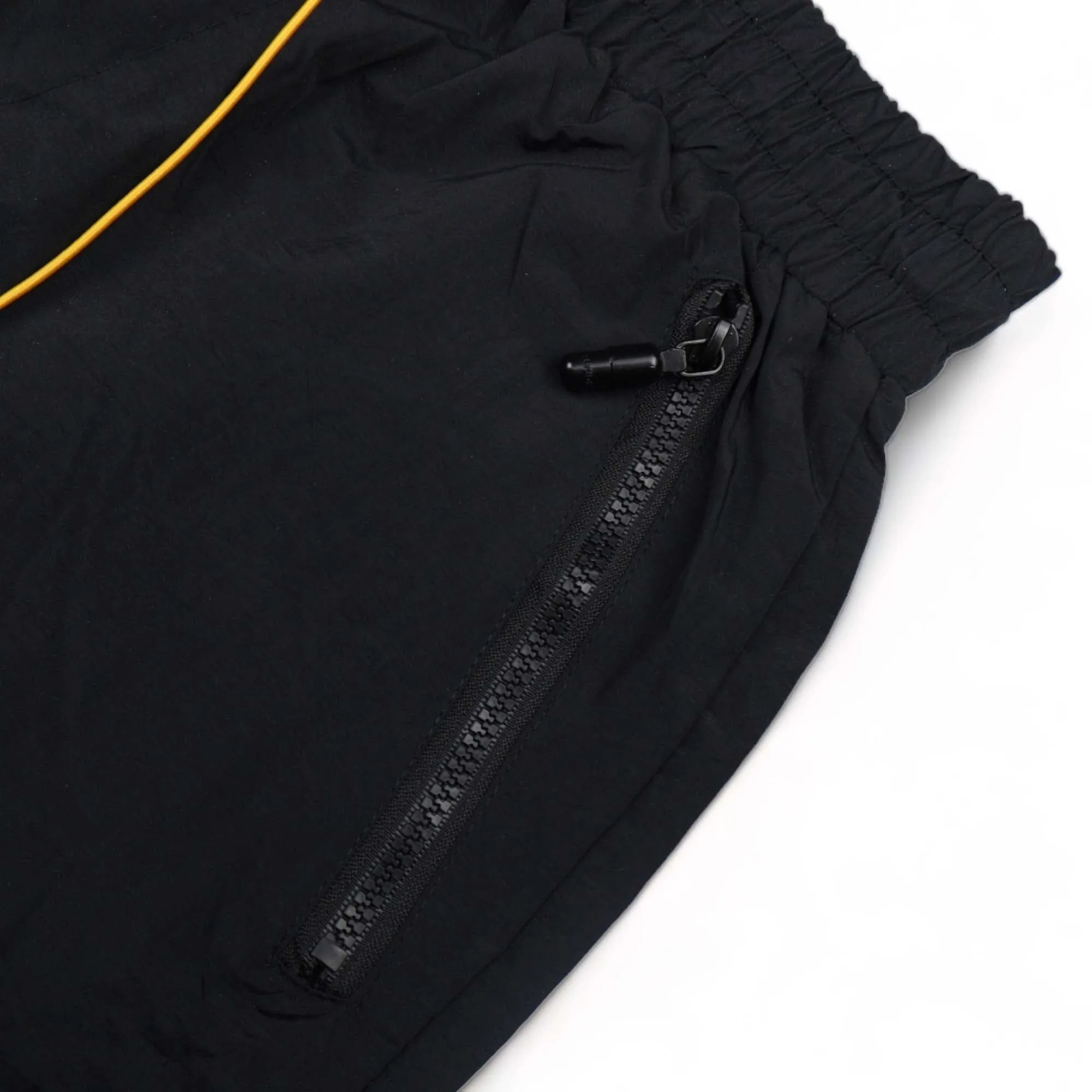 Rhude Oversized Logo Zip-Pocket Shorts - Black / White Logo