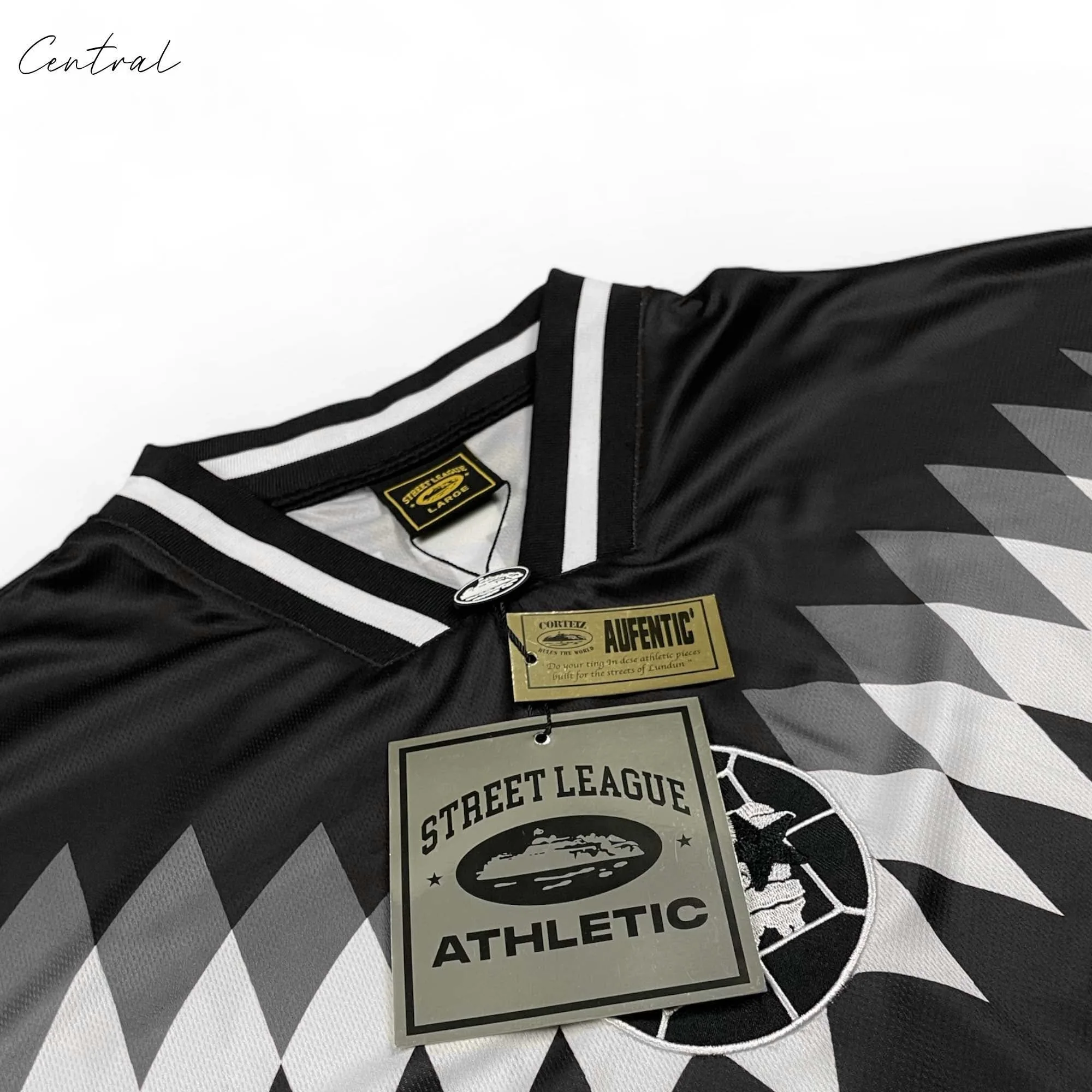 Corteiz Club RTW Football Jersey BLACK