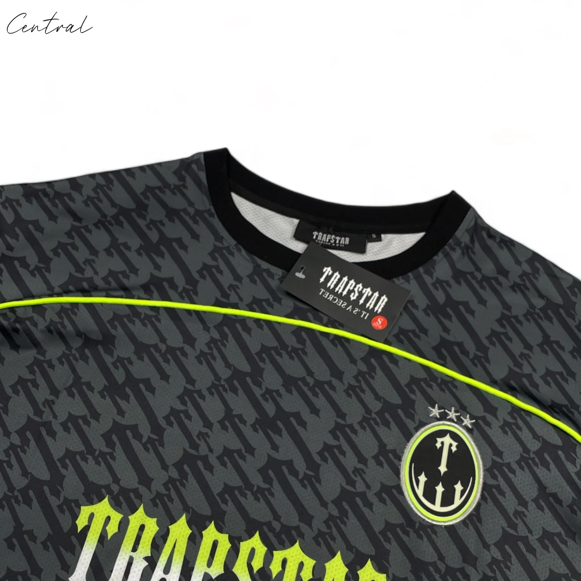 Trapstar Monogram Jersey 'BLACK LIME'