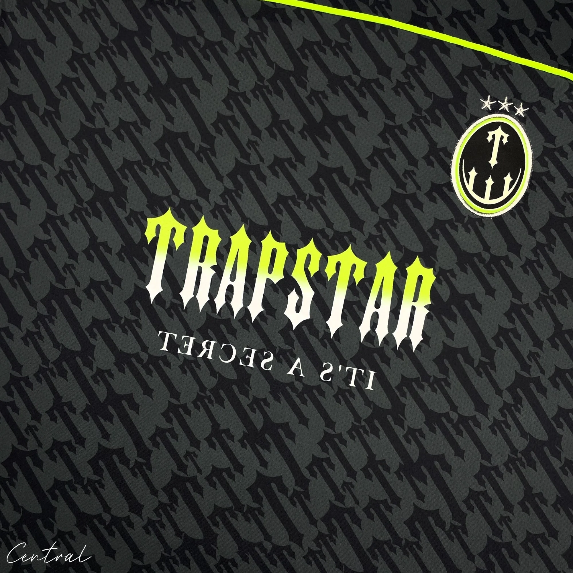 Trapstar Monogram Jersey 'BLACK LIME'