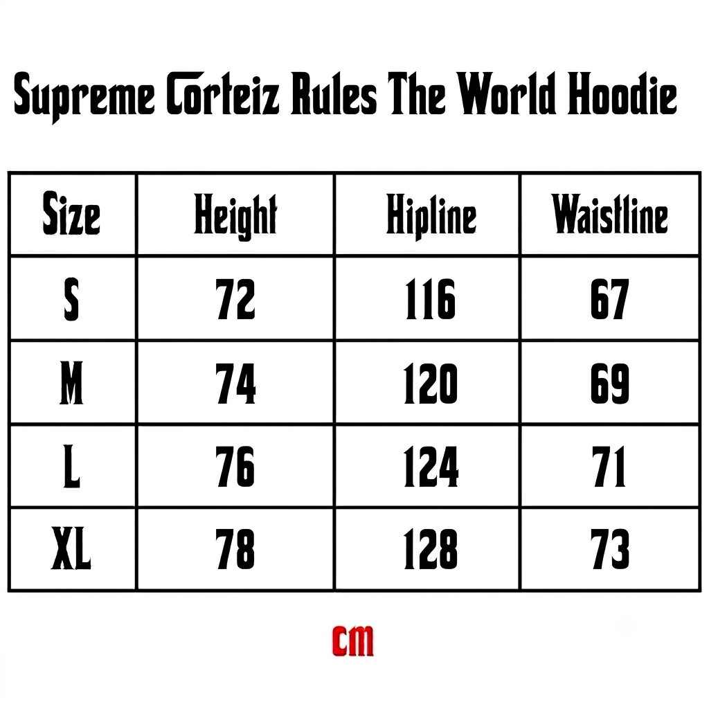upreme Corteiz Rules The World Hoodie Black