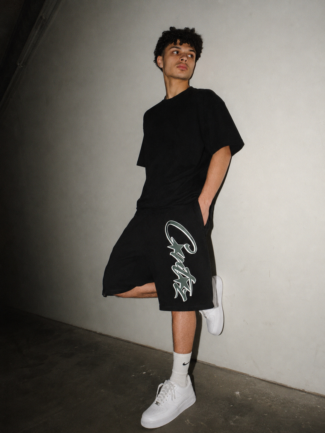 Corteiz Allstarz Shorts - Black/Green