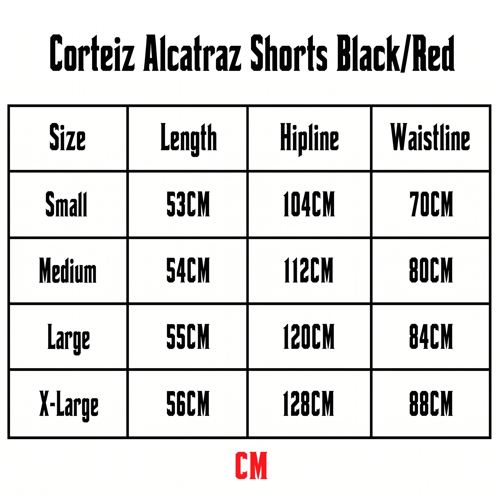 Corteiz Alcatraz Shorts Black/Red