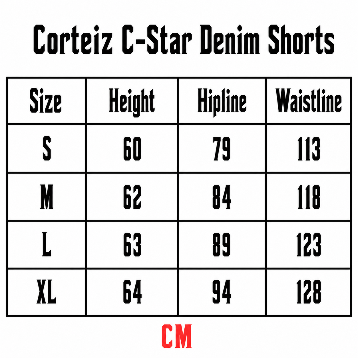 Corteiz C-Star Denim Shorts 'Gray'