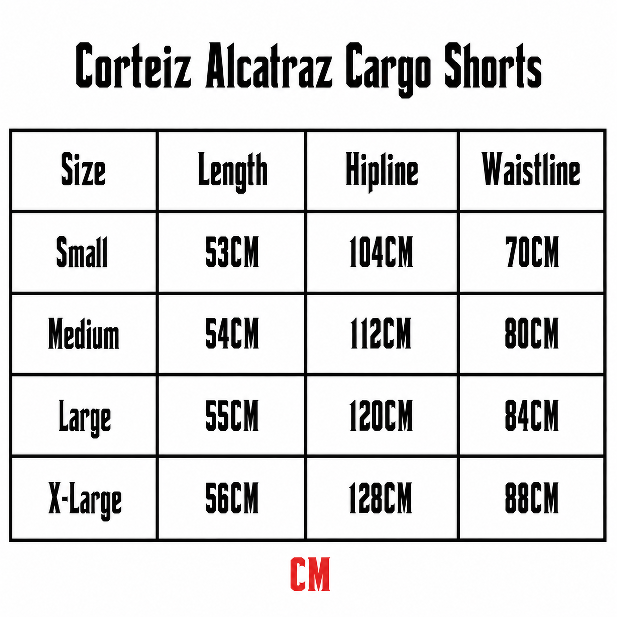 Corteiz Alcatraz Cargo Shorts - Black/White
