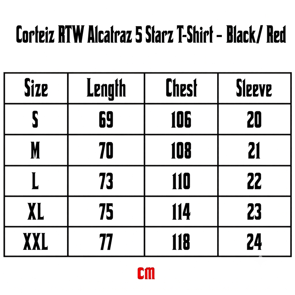 Corteiz 5 Starz Alcatraz Tee Black