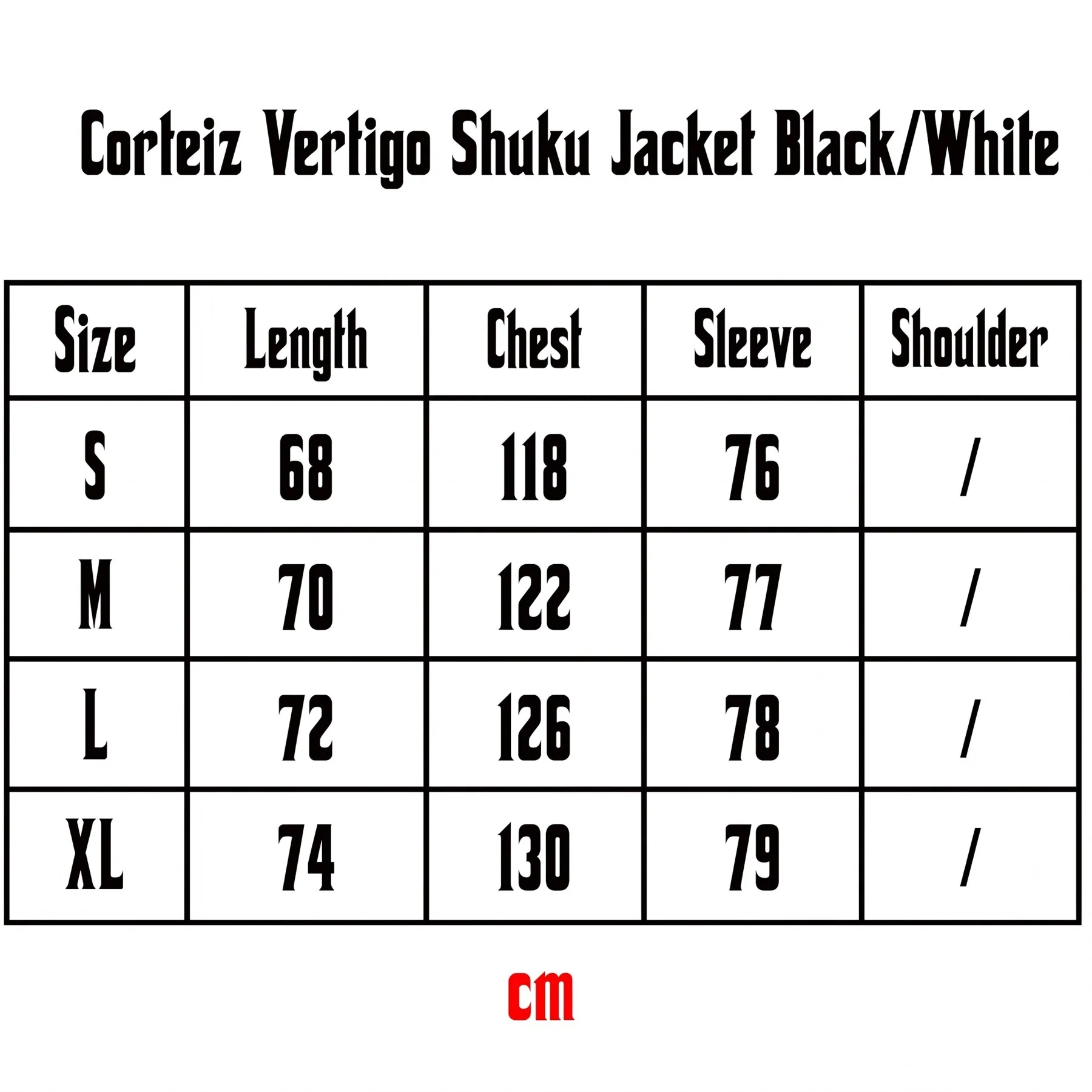 Corteiz Vertigo Shuku Jacket Black/White