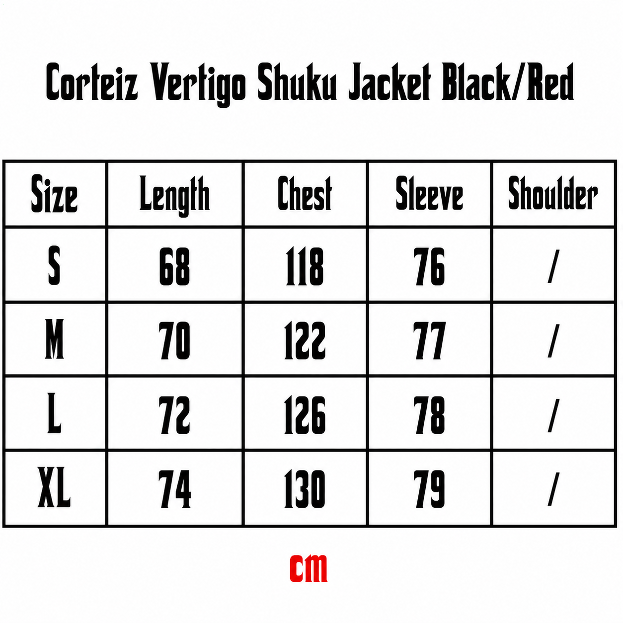 Corteiz Vertigo Shuku Jacket Black/Red