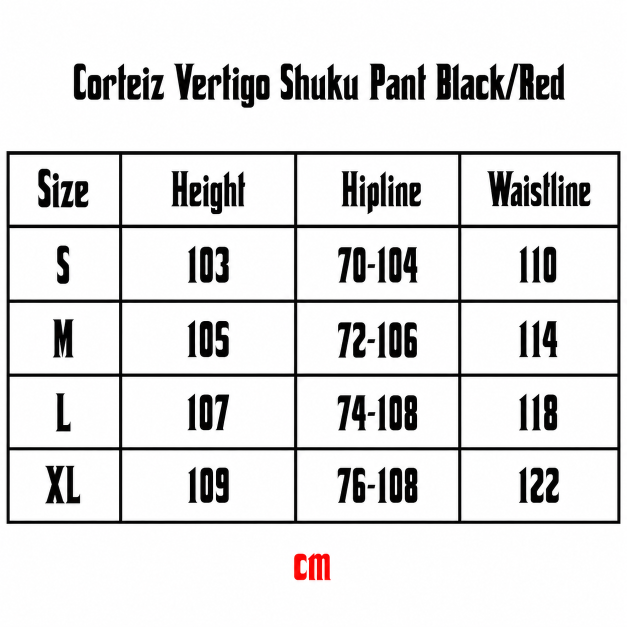 Corteiz Vertigo Shuku Pant Black/Red