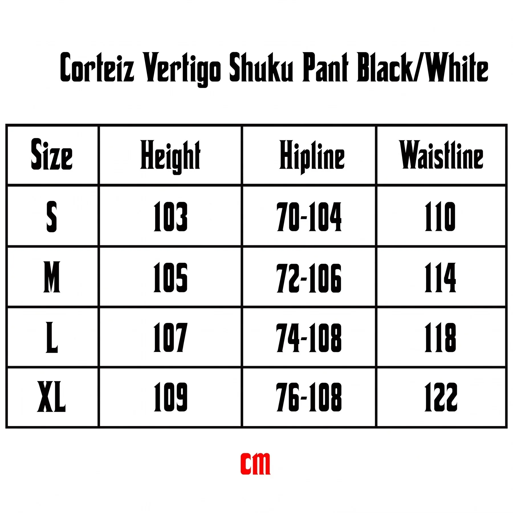Corteiz Vertigo Shuku Pant Black/White