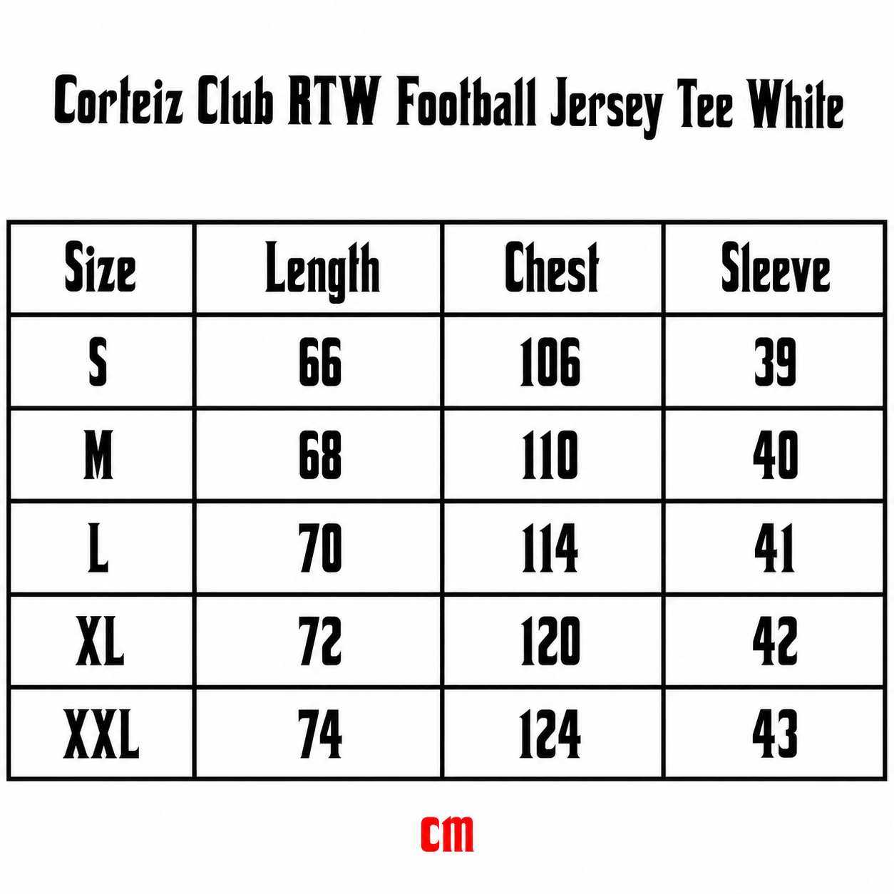 Corteiz Club RTW Football Jersey Tee White