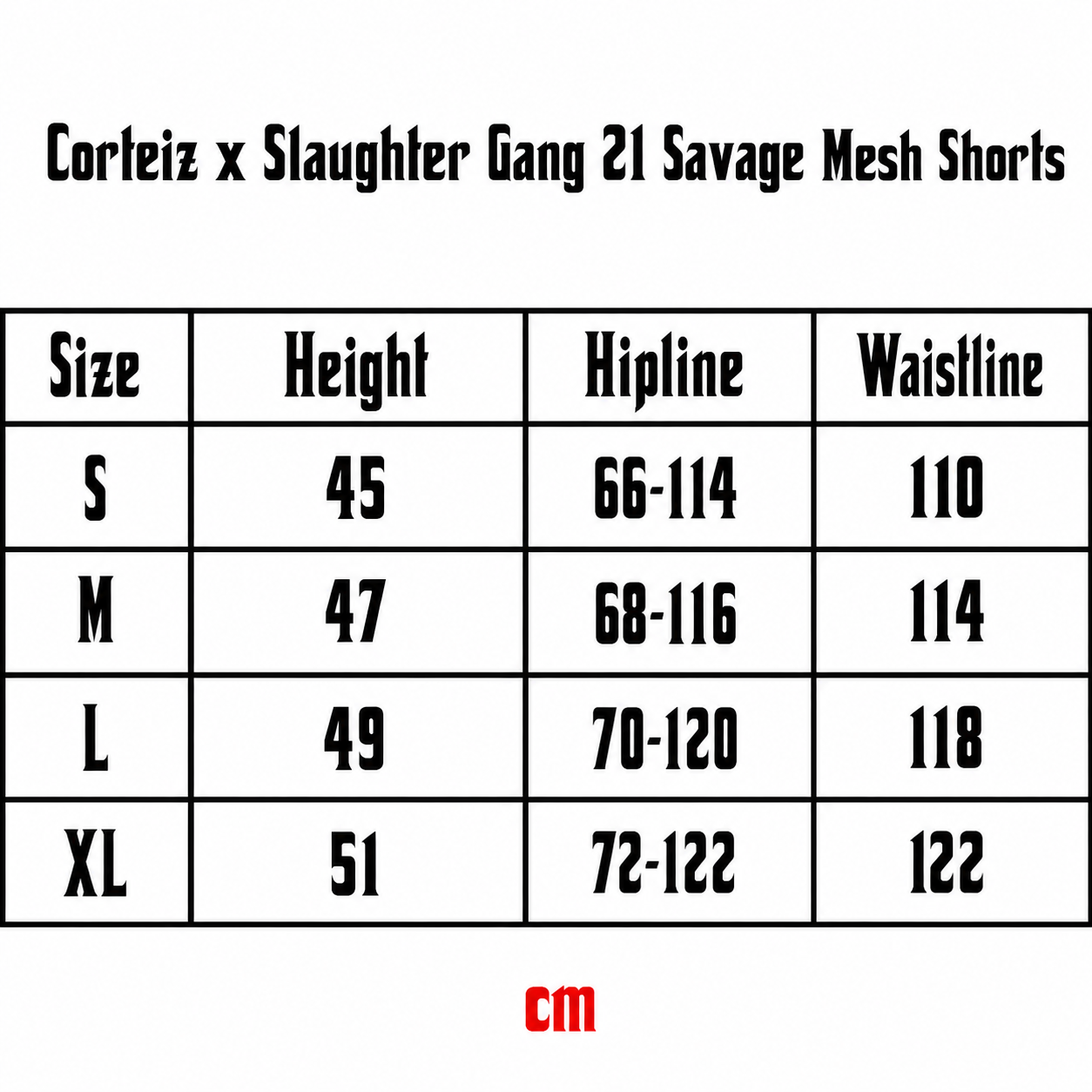Corteiz x Slaughter Gang 21 Savage Mesh Shorts