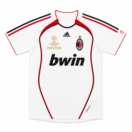 AC Milan 2006/07 UCL Final Away Retro Jersey – Bwin Away Kit