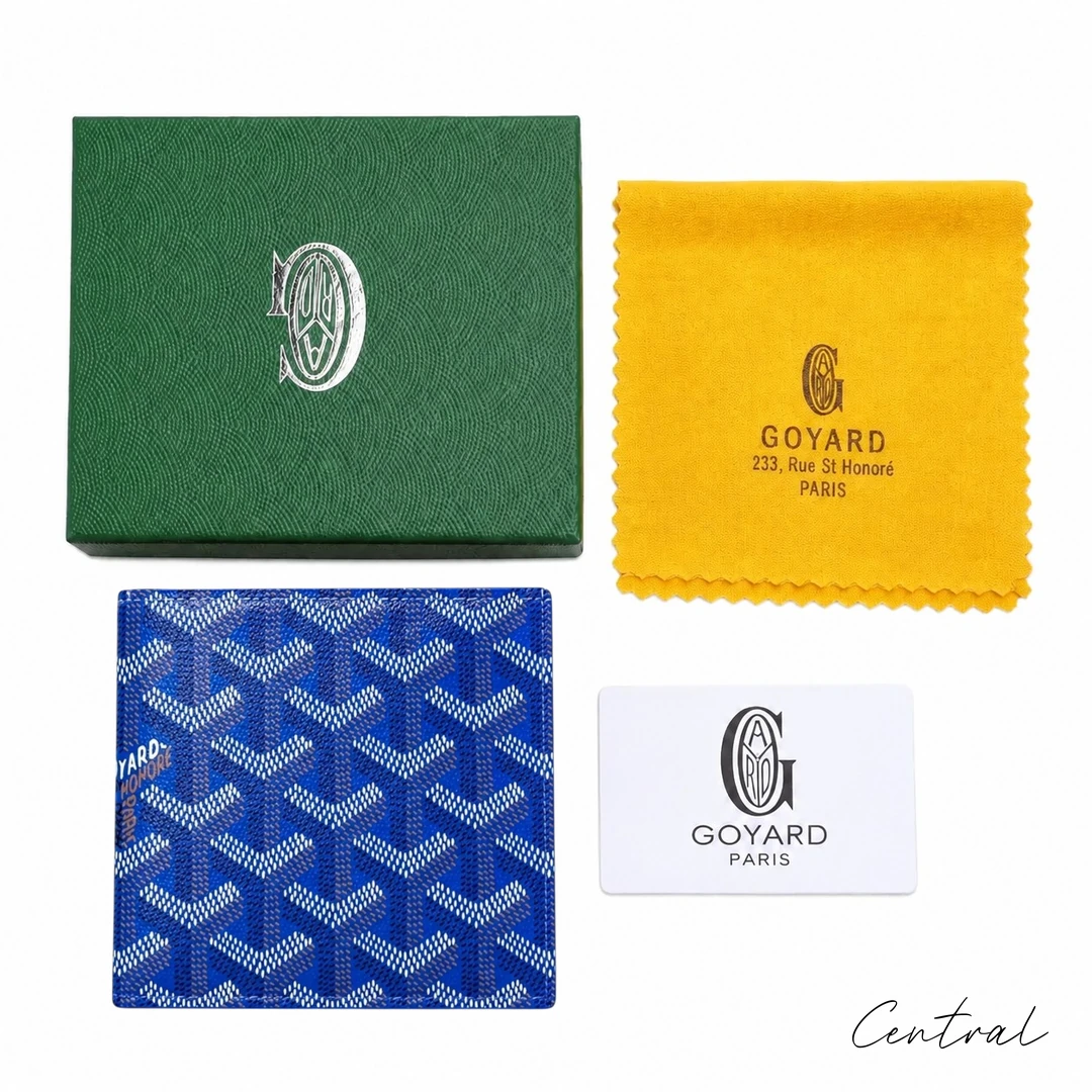 Goyard Card Holder - Blue Gift Box
