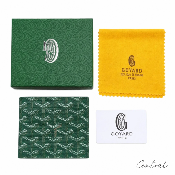 Goyard Card Holder - Green Gift Box