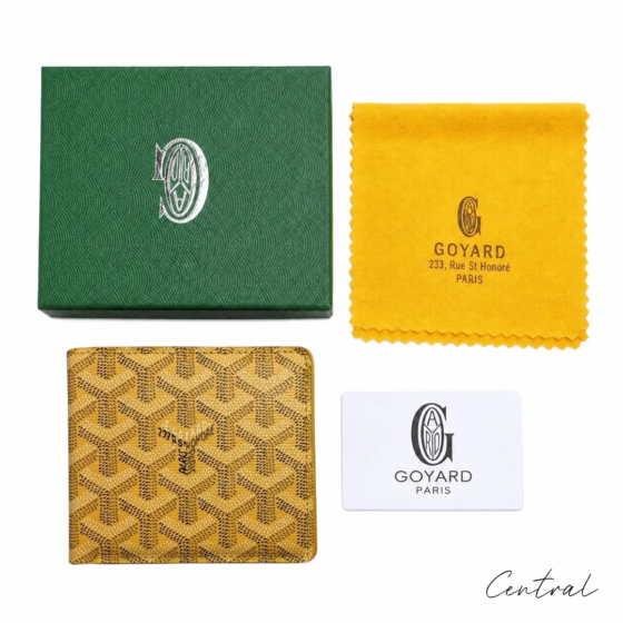 Goyard Card Holder - Yellow Gift Box