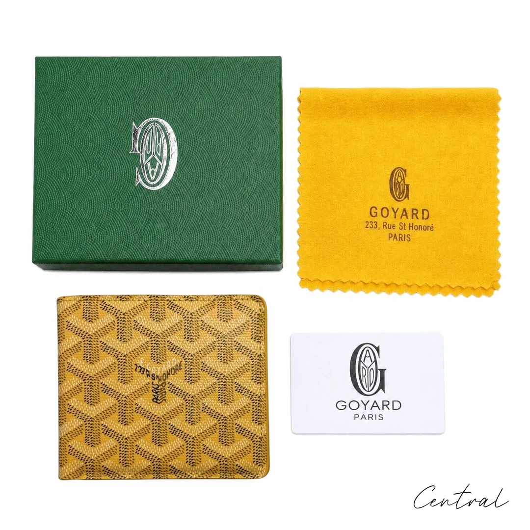 Goyard Card Holder - Yellow Gift Box
