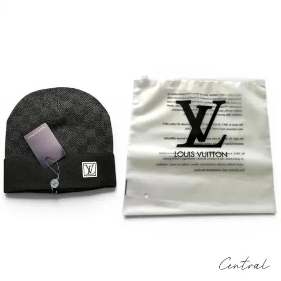 LV Damier Beanie - Black - Image 3