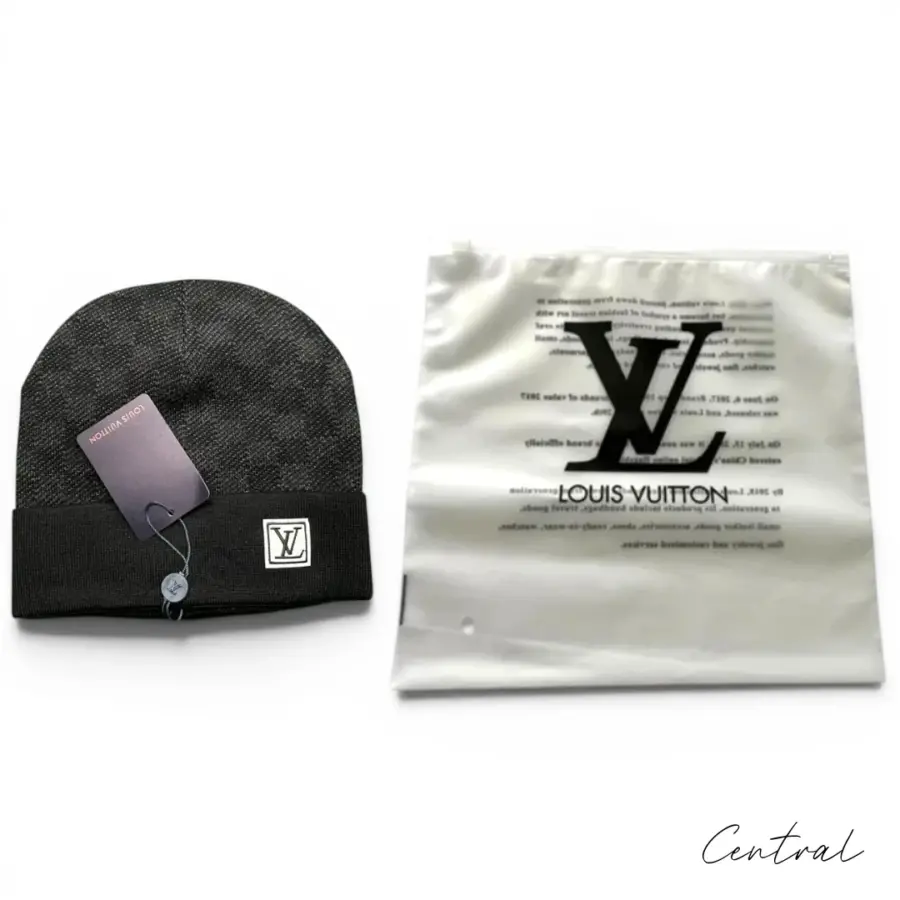 LV Damier Beanie - Black - Image 3