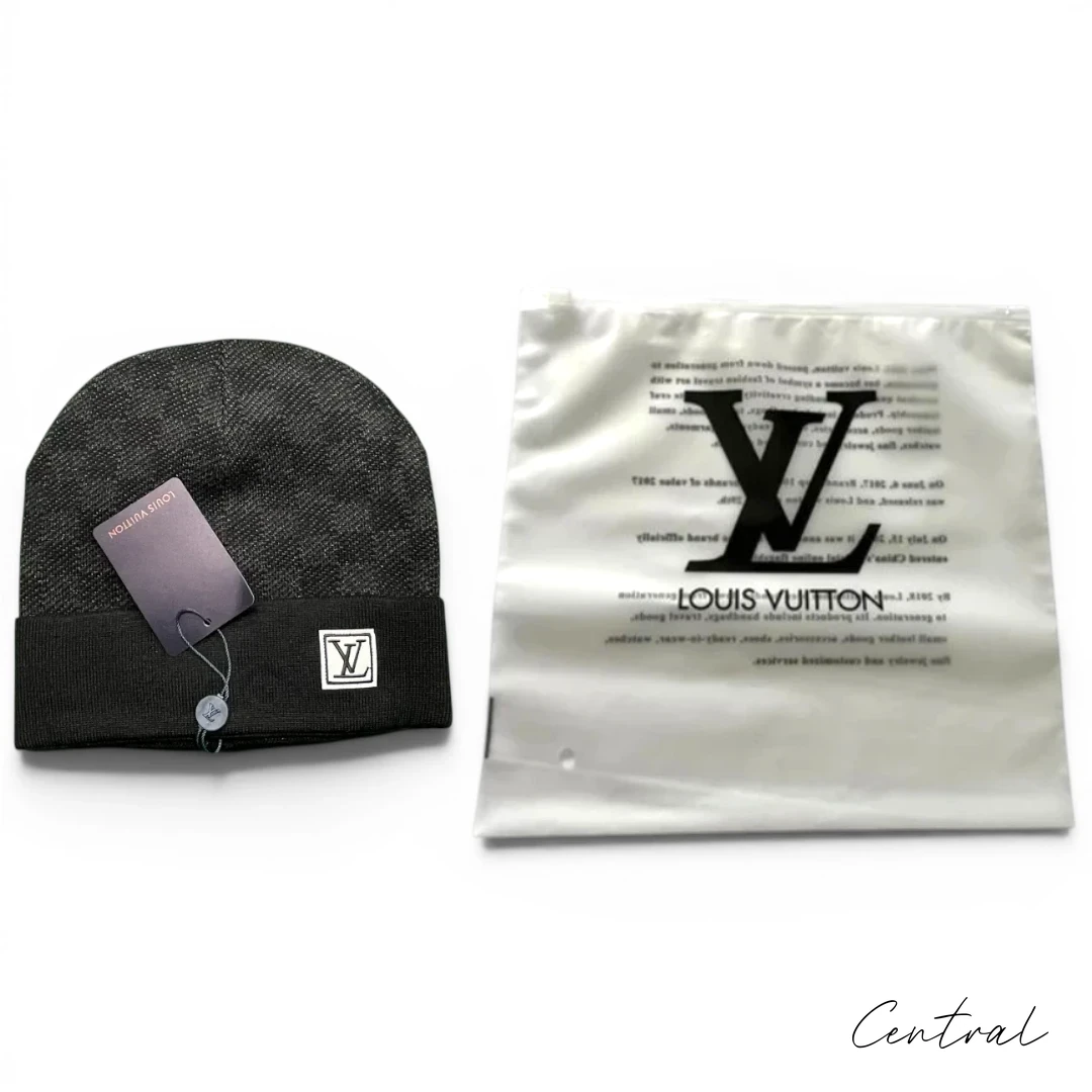 LV Damier Beanie - Black - Image 3