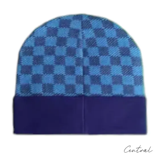 LV Damier Beanie - Blue - Image 2