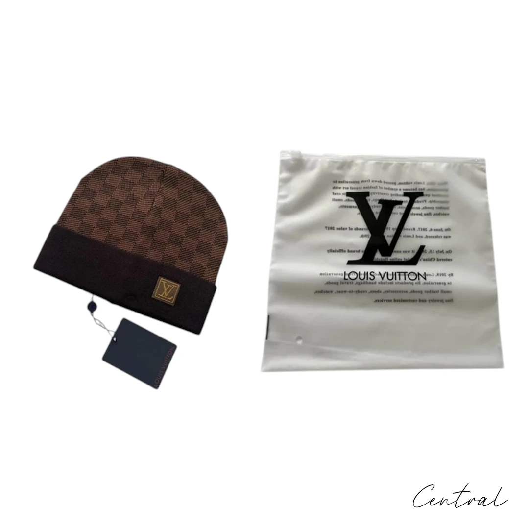LV Damier Beanie - Brown - Image 3