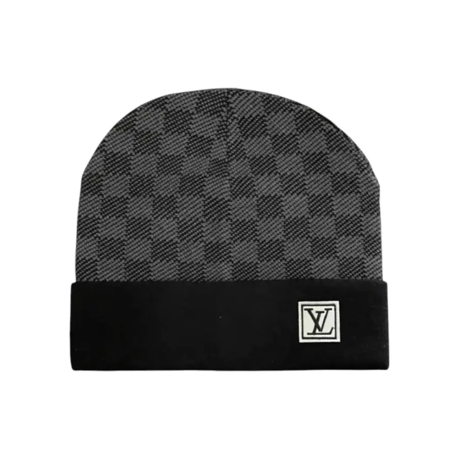 LV Damier Beanie - Dark Grey