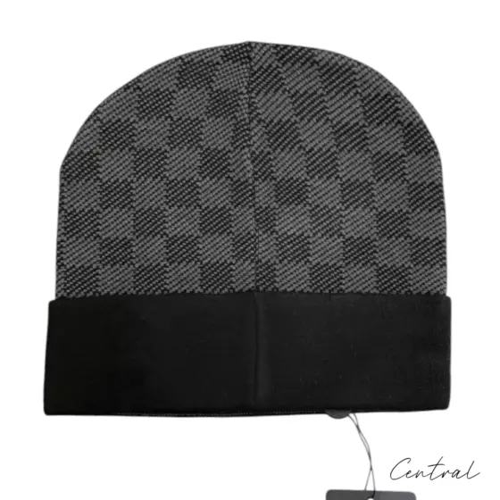 LV Damier Beanie - Dark Grey - Image 2