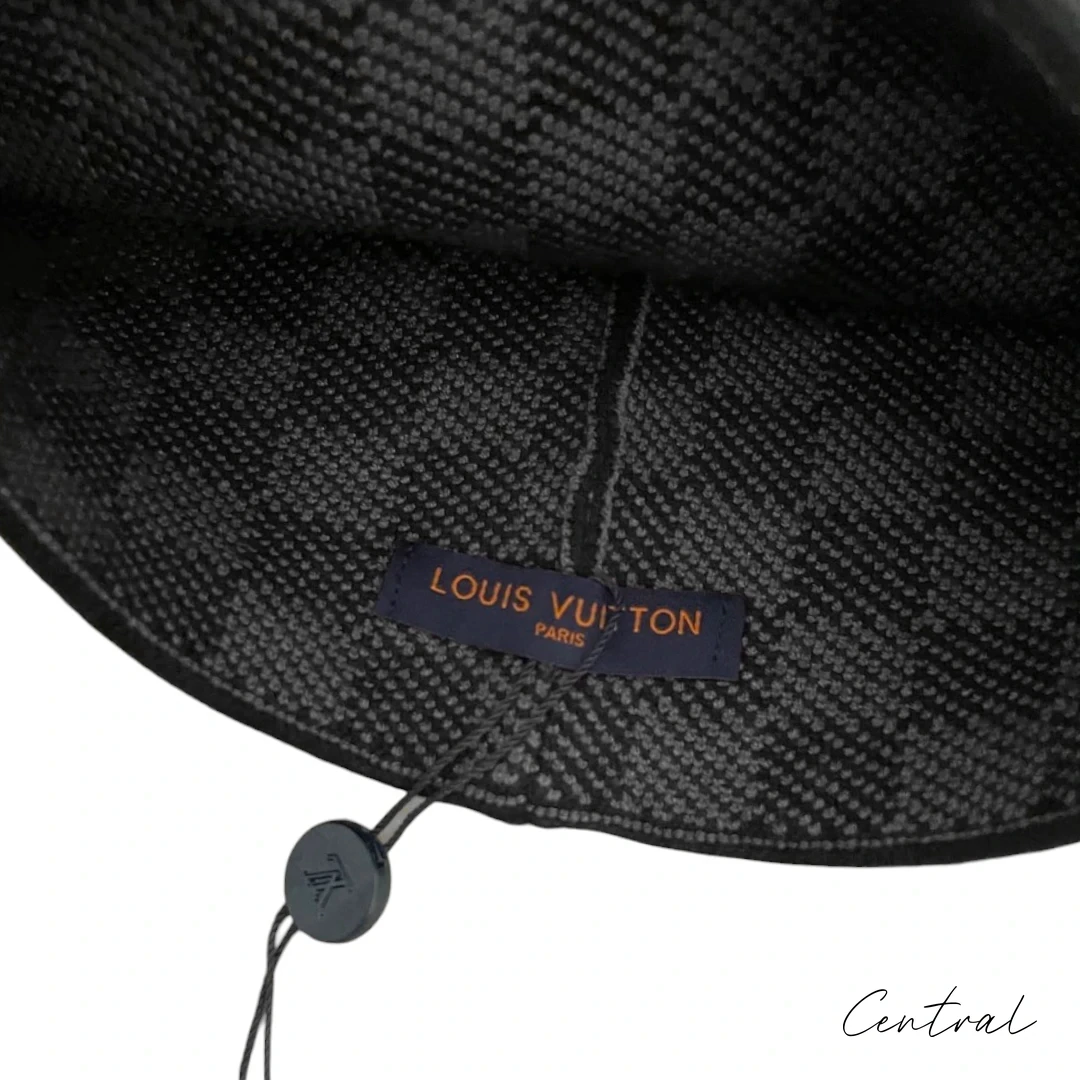 LV Damier Beanie - Dark Grey - Image 4