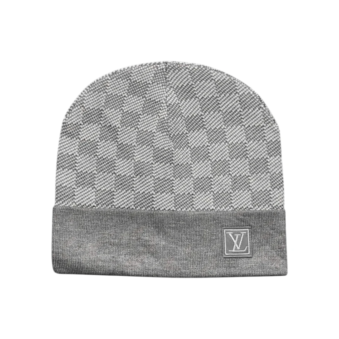 LV Damier Beanie - Light Grey
