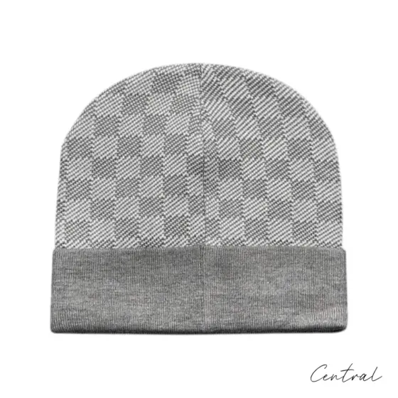 LV Damier Beanie - Light Grey - Image 2