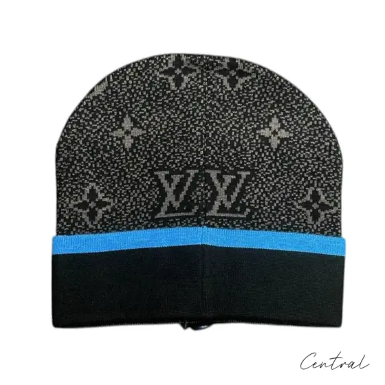 LV Monogram Beanie - Blue Grey - Image 2