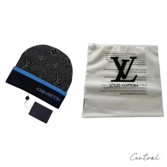 LV Monogram Beanie - Blue Grey - Image 3