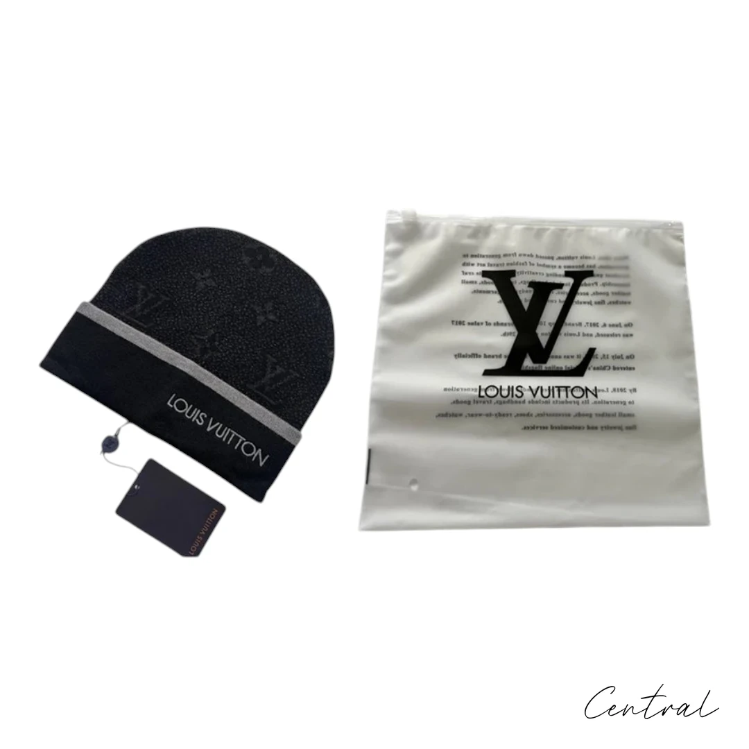 LV Monogram Beanie - Black - Image 3
