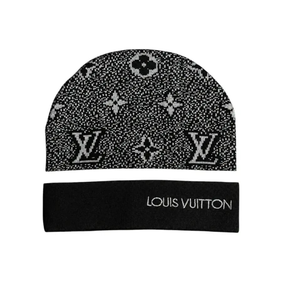 LV Monogram Beanie - Grey