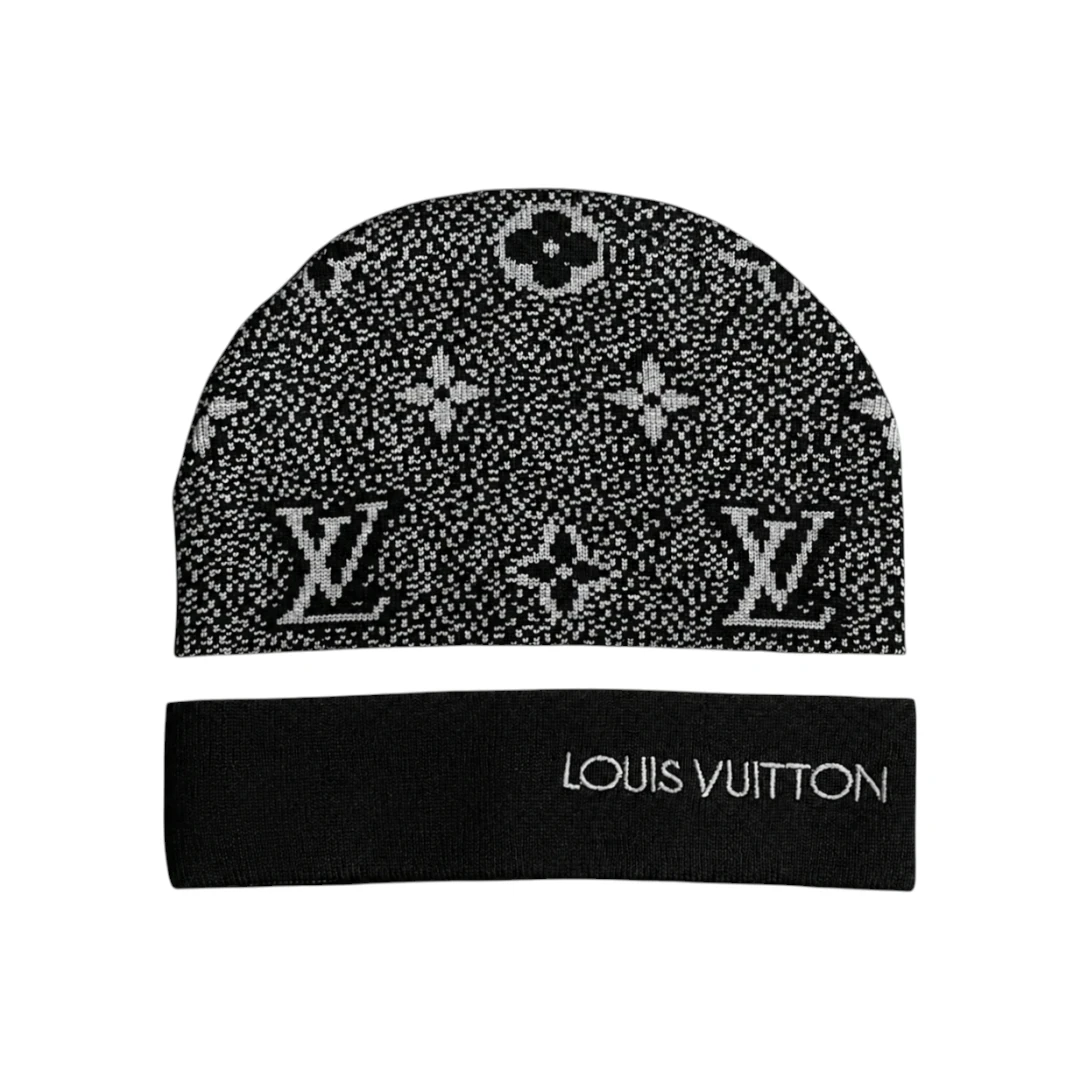LV Monogram Beanie - Grey