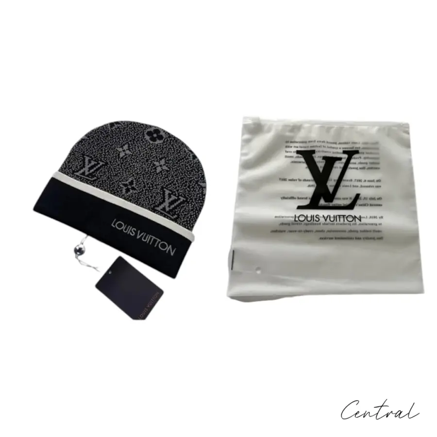 LV Monogram Beanie - Grey - Image 3
