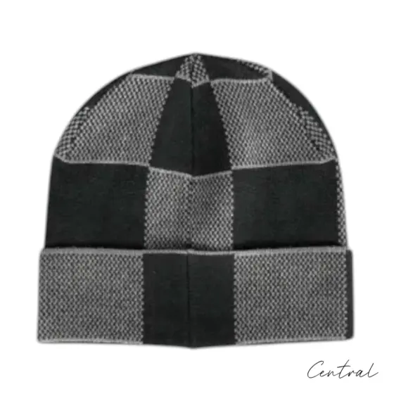 LV Checkerboard Beanie - Black & Grey - Image 2