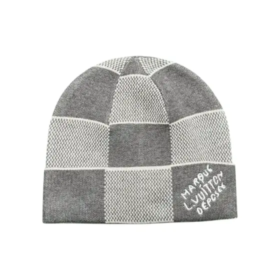 LV Checkerboard Beanie - Grey