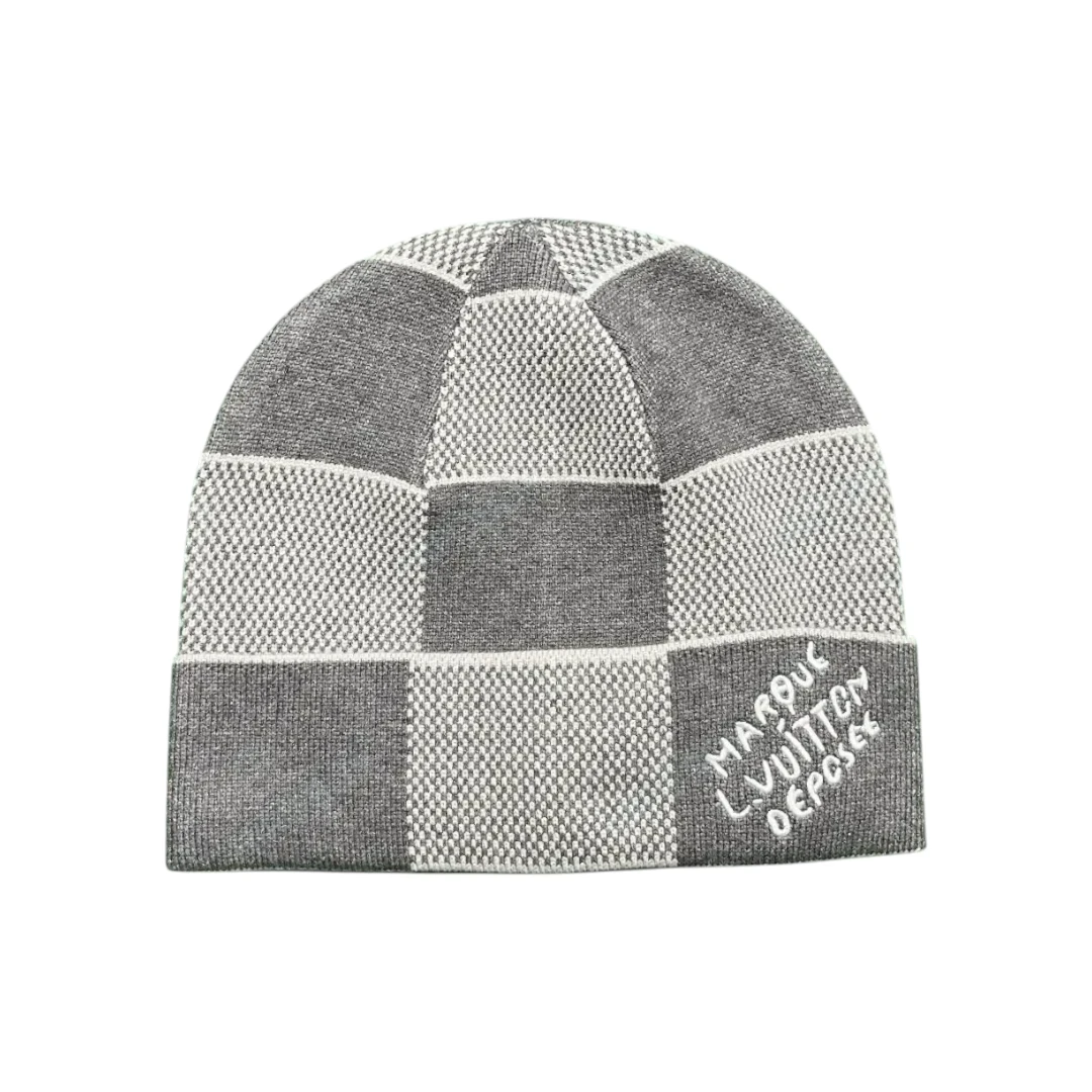 LV Checkerboard Beanie - Grey