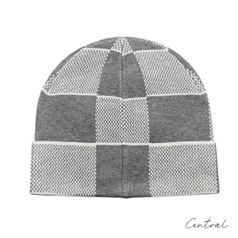 LV Checkerboard Beanie - Grey - Image 2