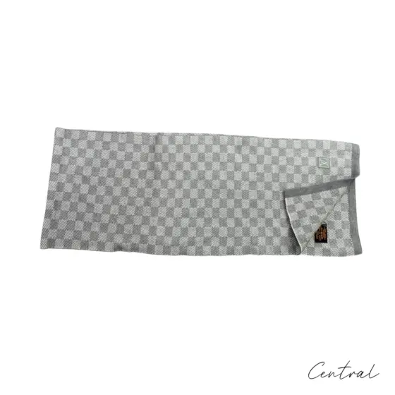 LV Damier Beanie & Scarf Set - Light Grey - Image 4