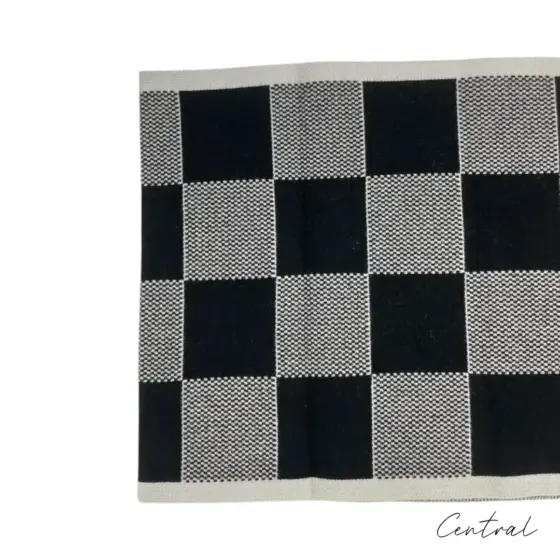 LV Checkerboard Beanie & Scarf Set - Black & White - Image 6
