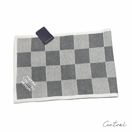 LV Checkerboard Beanie & Scarf Set - Grey - Image 5