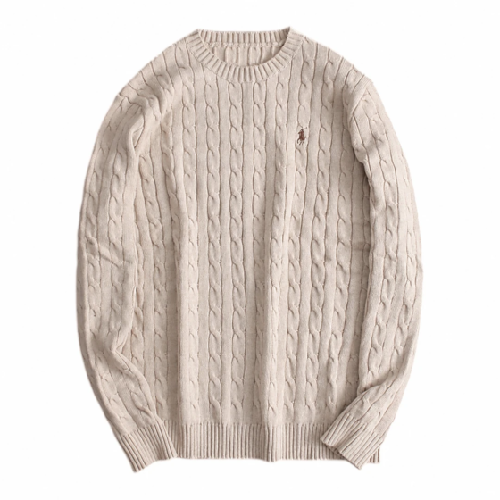 Polo Ralph Lauren Cable-Knit Cotton Jumper - Heather Beige