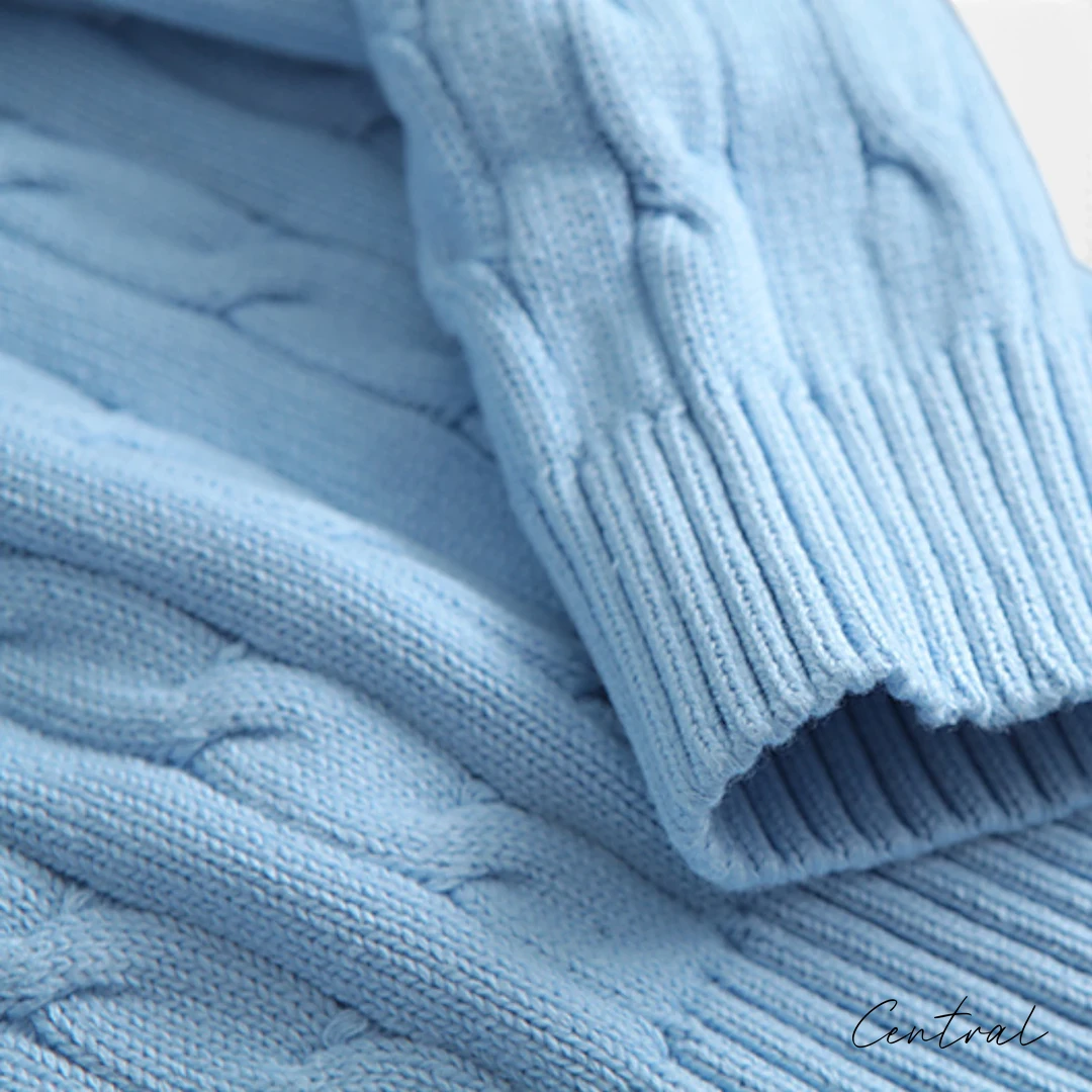 Polo Ralph Lauren Cable-Knit Cotton Jumper - Light Blue