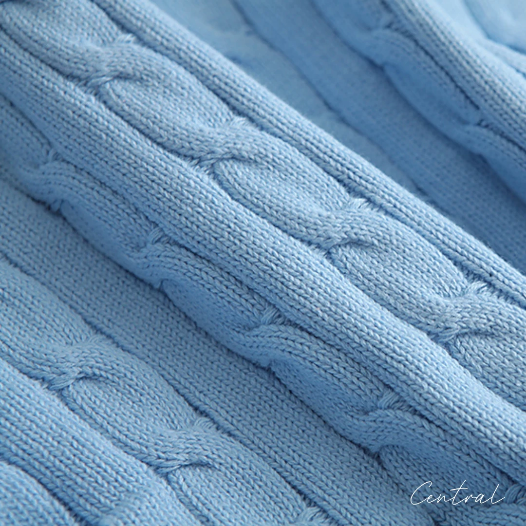 Polo Ralph Lauren Cable-Knit Cotton Jumper - Light Blue